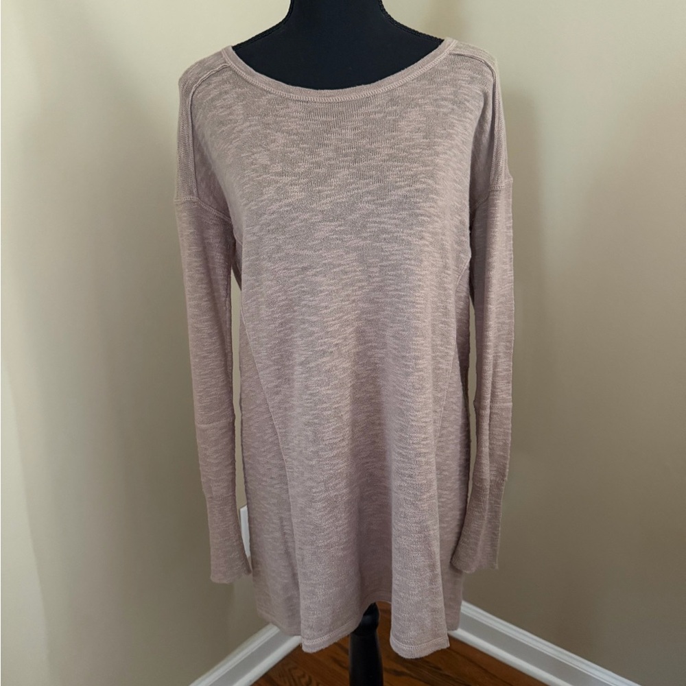 If It Were Me Women's Long Sleeve Tunic sweater in taupe.